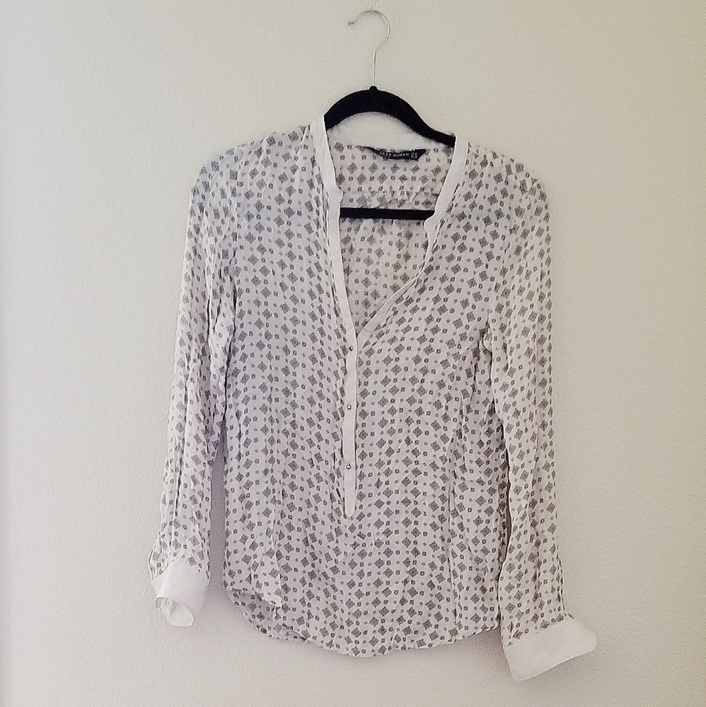 ZARA silky stamped top - Picture 2 of 3